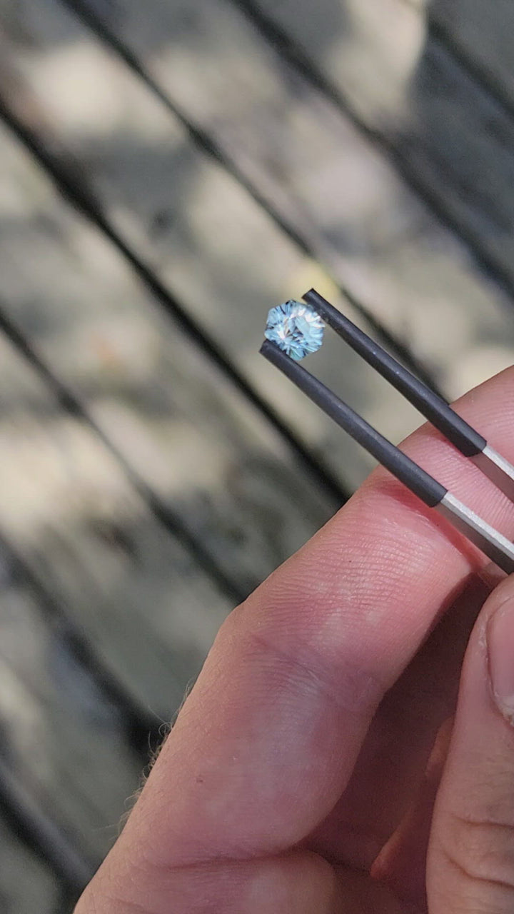 Less Than Perfect Aquamarine - 1.3 carats -7.3x6.8mm - Flower Cut