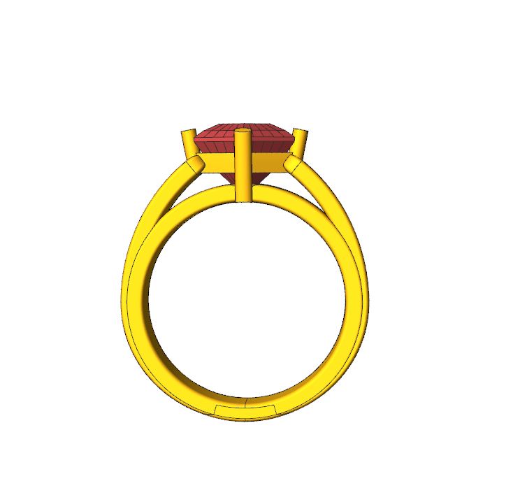 Custom Listing for Jasmine - Rhodolite Garnet Kite & Yellow Gold Ring Sennin Esko Jewelry  Custom Listing