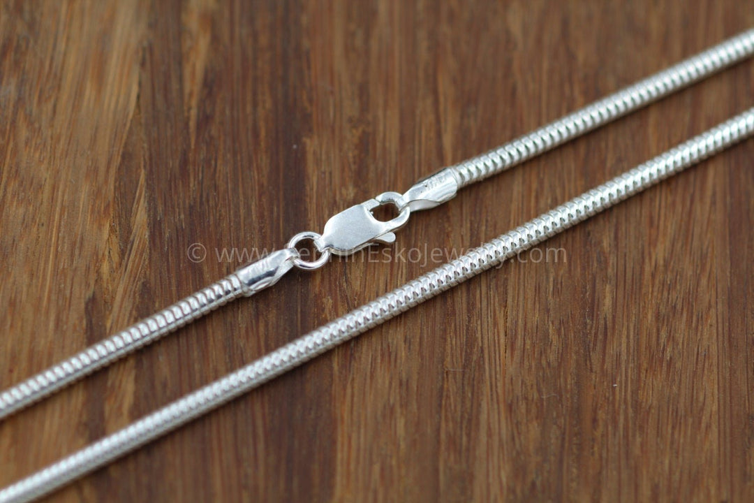 Sterling Snake Chain, 2.5mm, Seemless 925 -  choice of 16", 18", 20", 24" or 30" - Silver Snake Chain - Thick Snake Chain