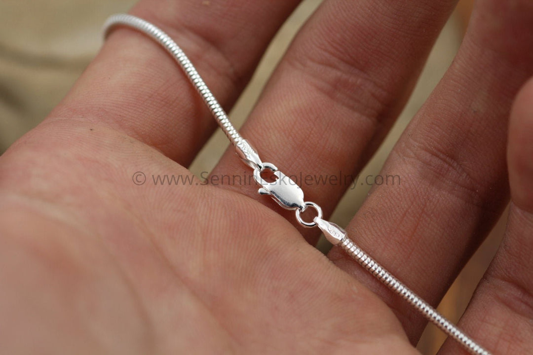 Sterling Snake Chain, 1.9mm Seemless - 925 sterling silver -  choice of 16", 18", 20", 24" or 30"