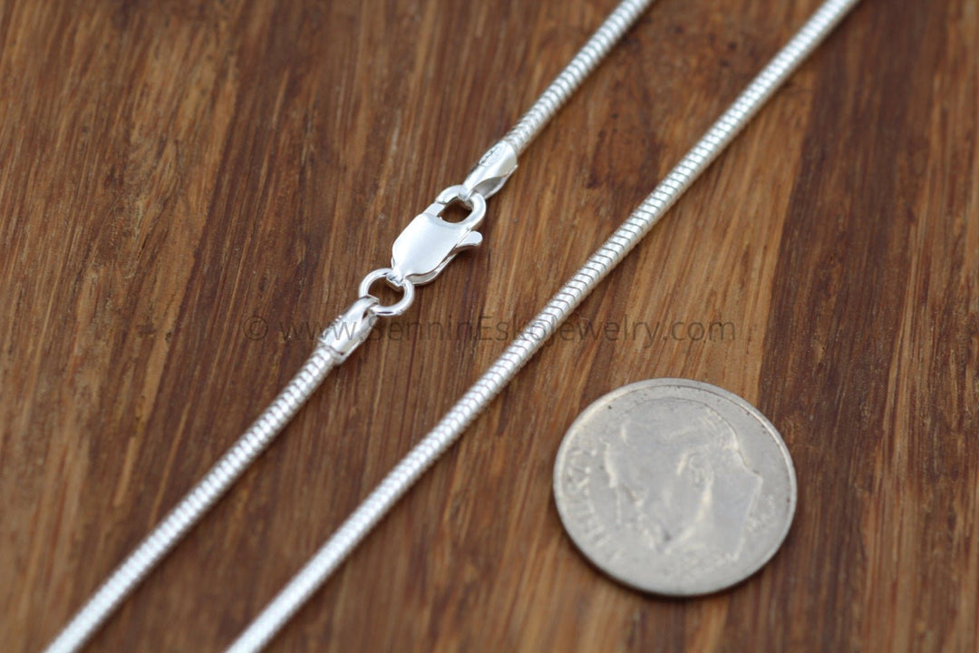 Sterling Snake Chain, 1.9mm Seemless - 925 sterling silver -  choice of 16", 18", 20", 24" or 30"