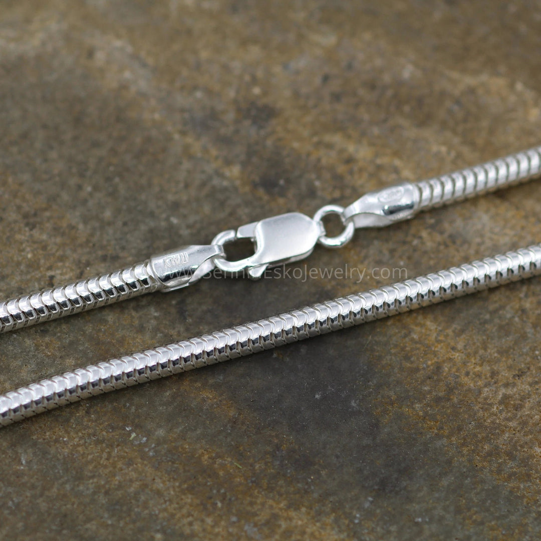 READY TO SHIP Sterling Snake Chain, 3mm Seamless - 925 sterling silver -  choice of 16, 18, 20, 24, 30 or 36