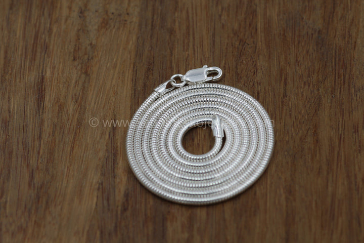 Sterling Snake Chain, 2.5mm, Seemless 925 -  choice of 16", 18", 20", 24" or 30" - Silver Snake Chain - Thick Snake Chain