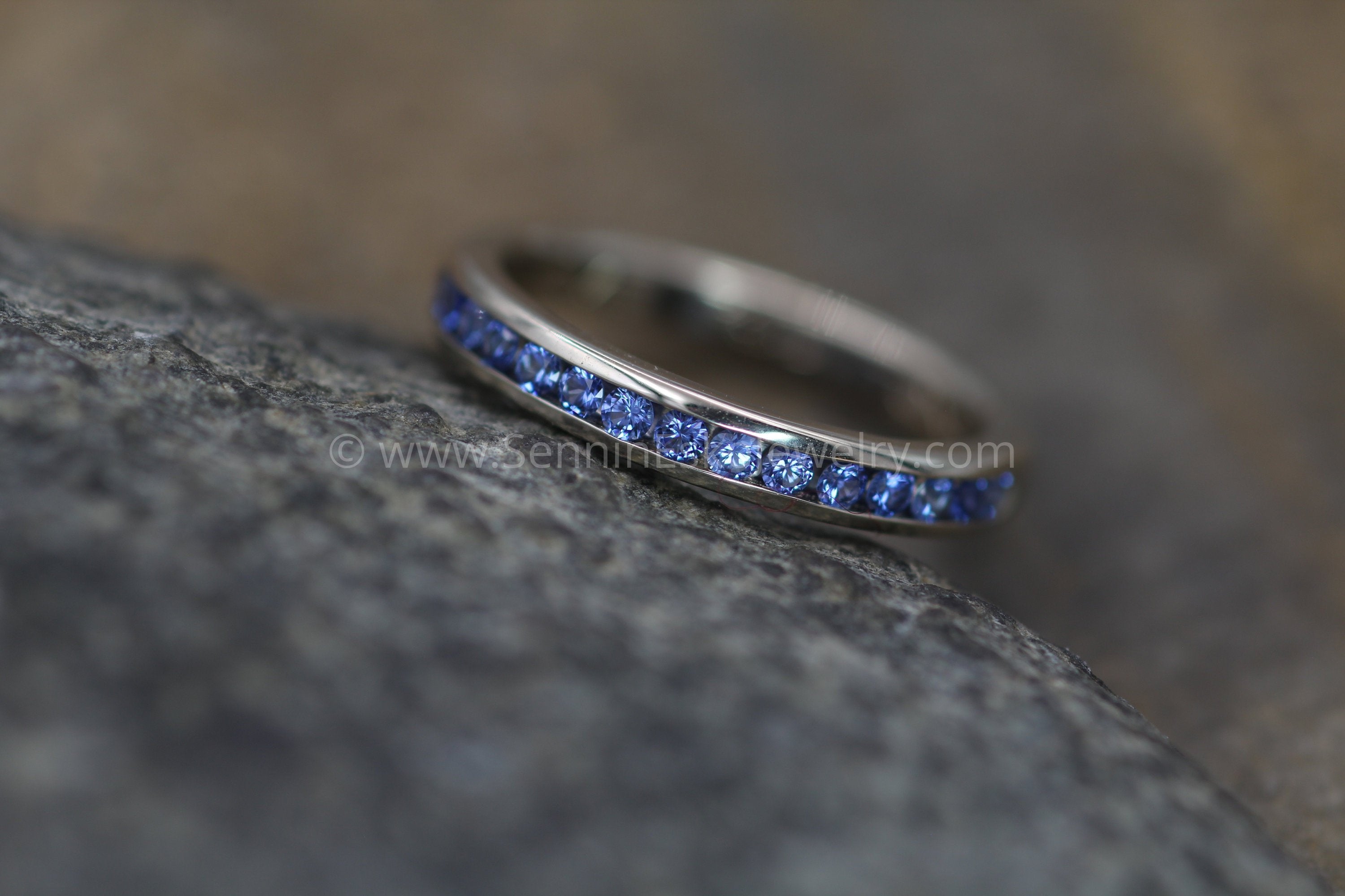 Sale Genuine Sapphire ring, ceylon blue sapphires, cerulean, Tungsten band, gemstone rings, mens ring womans ring, wedding band, engagement ring