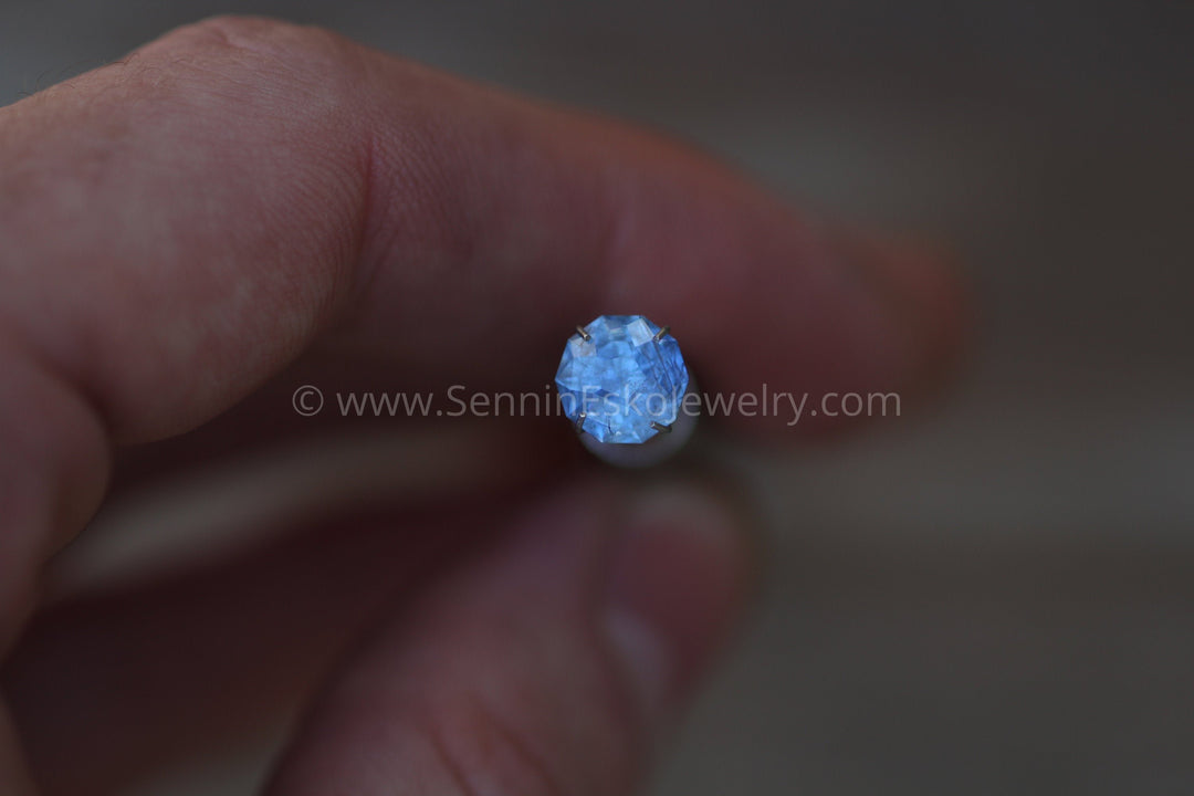 8mm Umba Blue Sapphire Hand Cut Gemstone - Untreated Blue Sapphire - Precision Cut Sapphire - Tanzanian Sapphire - Precision Cut Gemstone Sennin Esko Jewelry African Sapphire, Archive Tag, Beads, Blue Sapphire, Craft Supplies & Tools, Gems & Cabochons, Gemst Past Hand Cut Gemstones