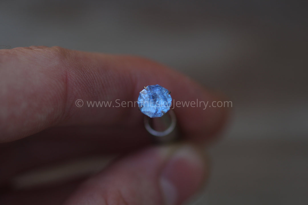 8mm Umba Blue Sapphire Hand Cut Gemstone - Untreated Blue Sapphire - Precision Cut Sapphire - Tanzanian Sapphire - Precision Cut Gemstone Sennin Esko Jewelry African Sapphire, Archive Tag, Beads, Blue Sapphire, Craft Supplies & Tools, Gems & Cabochons, Gemst Past Hand Cut Gemstones