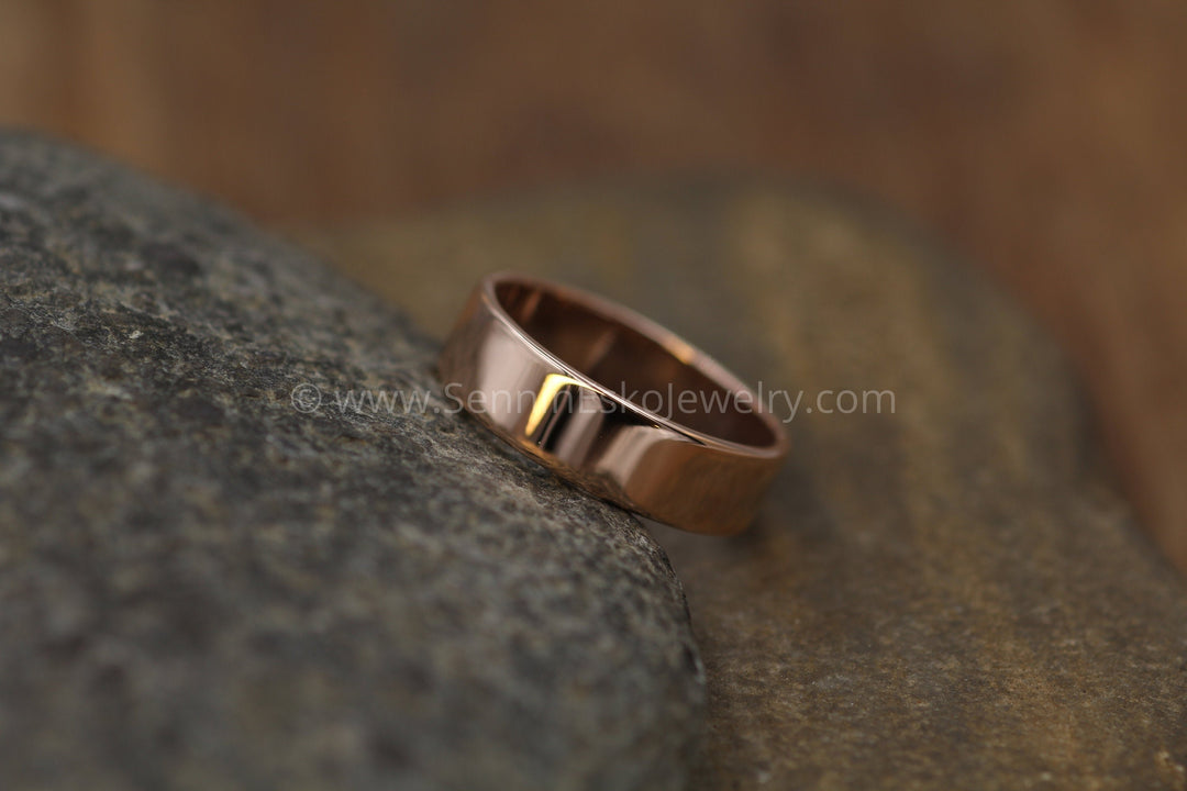 14kt Rose Gold 6x1.2mm Flat Band - Glossy Finish Sennin Esko Jewelry 6mm gold band, Classic Band Tag, Engraved band, Engraved Wedding, Flat Wedding Band, Jewelry, Low Pr ENGRAVABLE BANDS/WEDDING