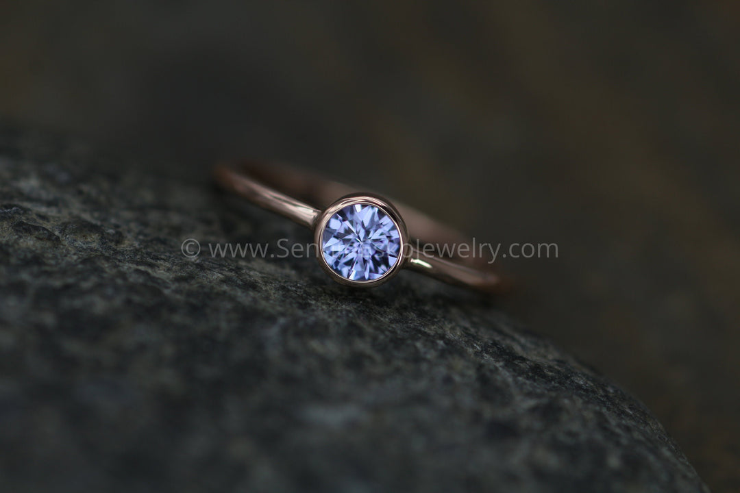 Custom Cut Tanzanite Rose Gold Bezel Ring - Tanzanite Engagement Ring - Tanzanite Solitaire Ring Sennin Esko Jewelry GEMSTONE TAG, Gold Tanzanite Ring, Jewelry, Natural Tanzanite, Rings, Rose Gold Stacking, Rose Gold  FINE RINGS / ENGAGEMENT