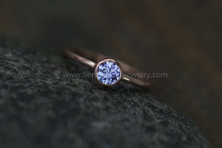 Custom Cut Tanzanite Rose Gold Bezel Ring - Tanzanite Engagement Ring - Tanzanite Solitaire Ring Sennin Esko Jewelry GEMSTONE TAG, Gold Tanzanite Ring, Jewelry, Natural Tanzanite, Rings, Rose Gold Stacking, Rose Gold  FINE RINGS / ENGAGEMENT