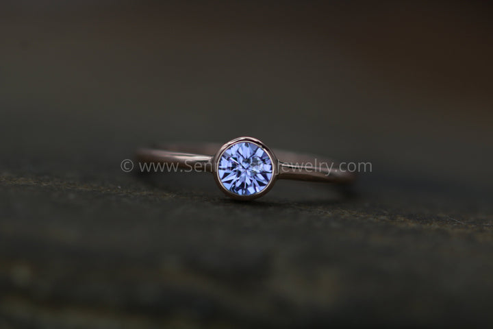 Custom Cut Tanzanite Rose Gold Bezel Ring - Tanzanite Engagement Ring - Tanzanite Solitaire Ring Sennin Esko Jewelry GEMSTONE TAG, Gold Tanzanite Ring, Jewelry, Natural Tanzanite, Rings, Rose Gold Stacking, Rose Gold  FINE RINGS / ENGAGEMENT