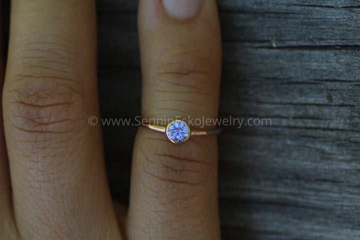 Custom Cut Tanzanite Rose Gold Bezel Ring - Tanzanite Engagement Ring - Tanzanite Solitaire Ring Sennin Esko Jewelry GEMSTONE TAG, Gold Tanzanite Ring, Jewelry, Natural Tanzanite, Rings, Rose Gold Stacking, Rose Gold  FINE RINGS / ENGAGEMENT