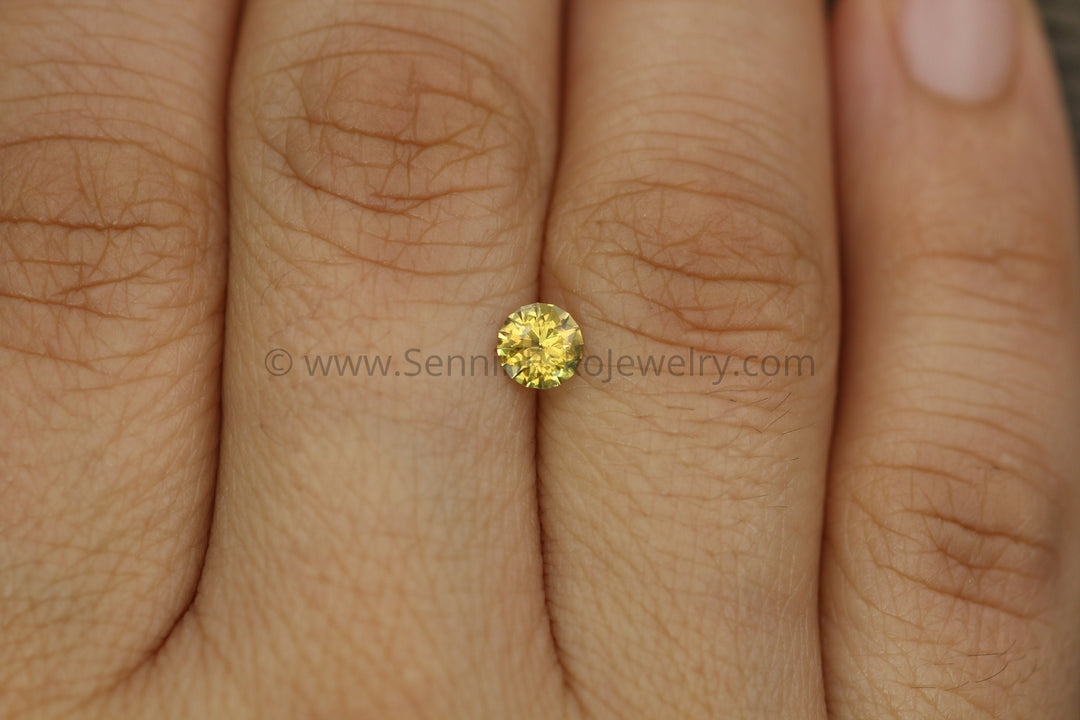 Umba 5mm, 0.48 ct Yellow Golden Sapphire - Golden Sapphire - African Sapphire - Sunshine Sapphire Sennin Esko Jewelry Africa Sapphire, Archive Tag, Beads, Craft Supplies & Tools, Fancy Sapphire, Fantasy Sapphire, Gems  Past Hand Cut Gemstones