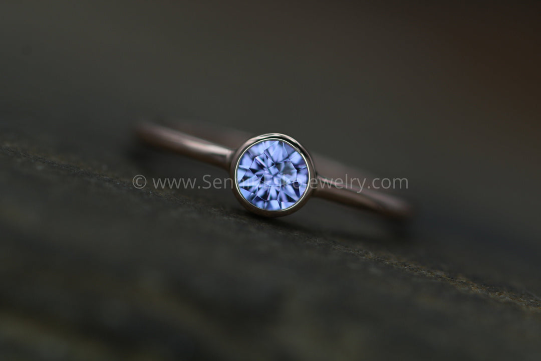 Custom Cut Tanzanite Rose Gold Bezel Ring - Tanzanite Engagement Ring - Tanzanite Solitaire Ring Sennin Esko Jewelry GEMSTONE TAG, Gold Tanzanite Ring, Jewelry, Natural Tanzanite, Rings, Rose Gold Stacking, Rose Gold  FINE RINGS / ENGAGEMENT