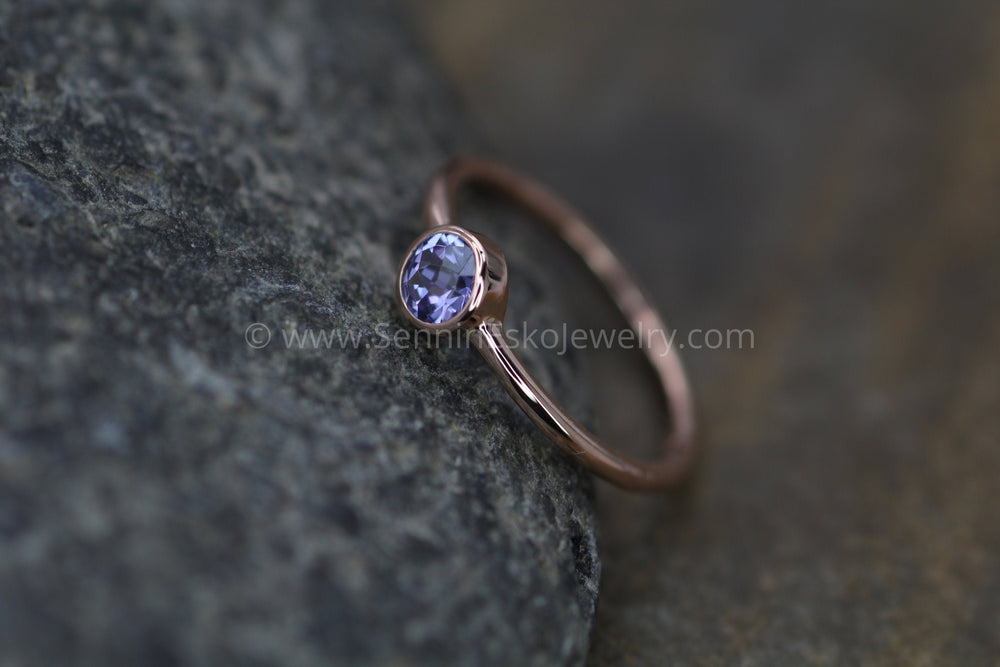Custom Cut Tanzanite Rose Gold Bezel Ring - Tanzanite Engagement Ring - Tanzanite Solitaire Ring Sennin Esko Jewelry GEMSTONE TAG, Gold Tanzanite Ring, Jewelry, Natural Tanzanite, Rings, Rose Gold Stacking, Rose Gold  FINE RINGS / ENGAGEMENT