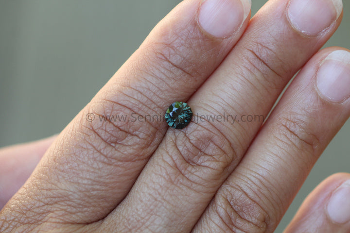 Tanzanian Color Changing 1.25 Ct Sapphire - Blue, Green & Purple - 6.7x6.3mm - Untreated Precision Cut Sapphire Sennin Esko Jewelry Archive Tag, Beads, Blue Sapphire, Color Changing, Craft Supplies & Tools, Cushion Sapphire, Gems &  Past Hand Cut Gemstones