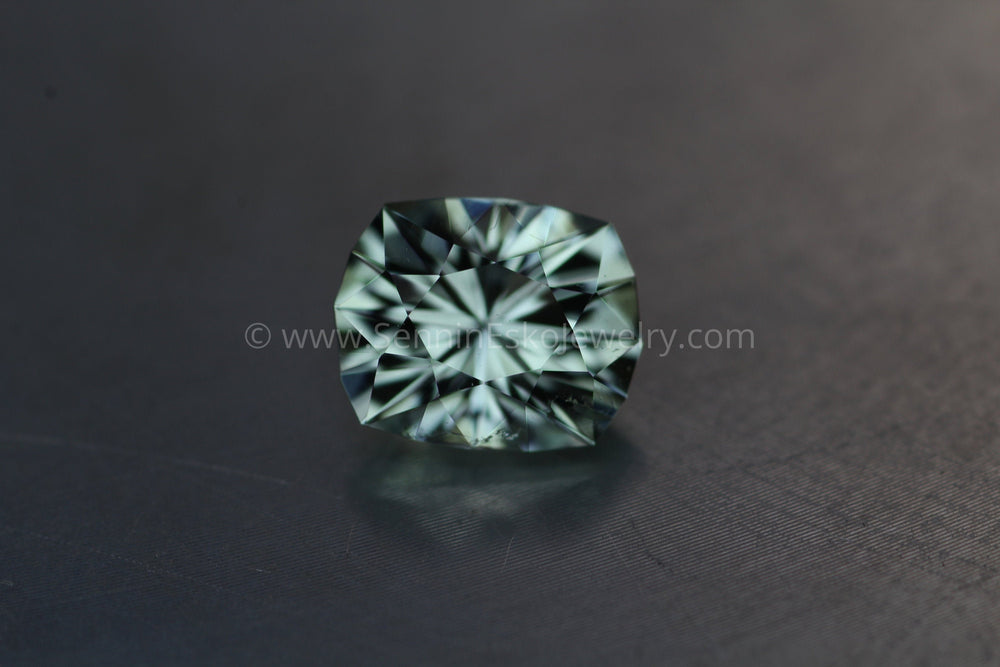Mint Green Congo Tourmaline Cushion Cut - 7x5.6mm - 1.08 ct - Precision Cut Gemstone Sennin Esko Jewelry Archive Tag, Beads, Blue Green, Blue Tourmaline, Craft Supplies & Tools, Cushion Tourmaline, Electri Past Hand Cut Gemstones