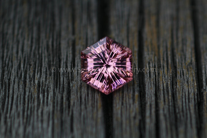 Fantasy Cut Pink Tourmaline - 8.4mm - 1.75 ct - Precision Cut Gemstone Hexagon Tourmaline - Congo Tourmaline Sennin Esko Jewelry Archive Tag, Beads, Concave Cut, Concave Tourmaline, Craft Supplies & Tools, Electric Tourmaline, Fa Past Hand Cut Gemstones