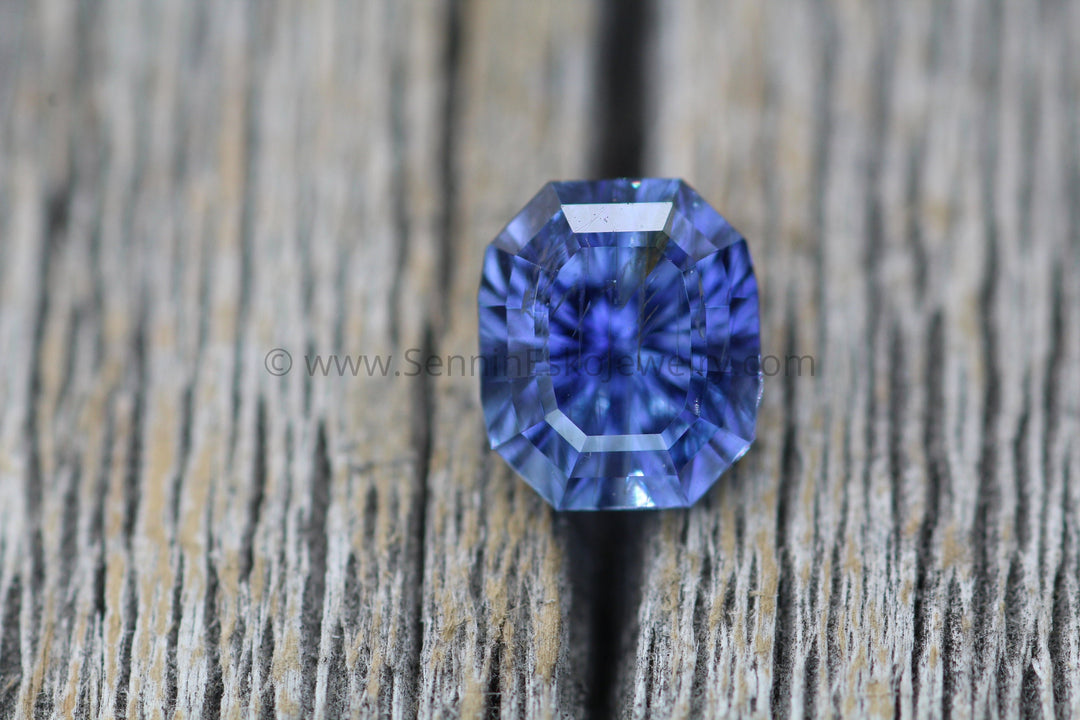 Blue Purple Sapphire Fantasy Cut 6.8x5.9mm, 1.53Carats - Umba Sapphire Sennin Esko Jewelry Archive Tag, Beads, Blue Sapphire, Craft Supplies & Tools, Cushion Sapphire, Fantasy Cut, Fantasy Cu Past Hand Cut Gemstones