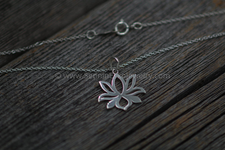 Lotus Flower Necklace - Ready To Ship - Sterling Silver - Lotus Pendant - Lotus Gift Necklace Sennin Esko Jewelry adjustable Lotus, Flower Necklace, Jewelry, Lotus, Lotus adjustable, Lotus Flower, Lotus Gift, Lotus READY TO SHIP