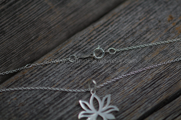 Lotus Flower Necklace - Ready To Ship - Sterling Silver - Lotus Pendant - Lotus Gift Necklace Sennin Esko Jewelry adjustable Lotus, Flower Necklace, Jewelry, Lotus, Lotus adjustable, Lotus Flower, Lotus Gift, Lotus READY TO SHIP