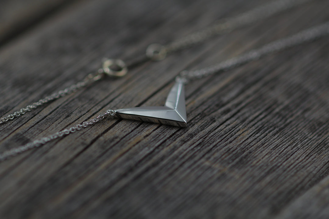 Chevron Necklace - Ready To Ship - Bird Necklace - Wings Necklace - Silver Chevron Sennin Esko Jewelry Adjustable Necklace, Bird Jewelry, Bird Necklace, Bird Pendant, Chevron Jewelry, Chevron Necklace, J READY TO SHIP