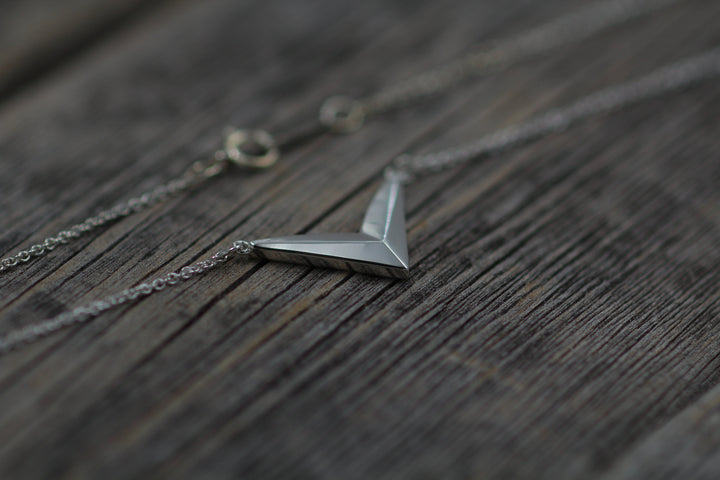 Chevron Necklace - Ready To Ship - Bird Necklace - Wings Necklace - Silver Chevron Sennin Esko Jewelry Adjustable Necklace, Bird Jewelry, Bird Necklace, Bird Pendant, Chevron Jewelry, Chevron Necklace, J READY TO SHIP