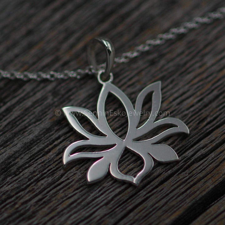 Lotus Flower Necklace - Ready To Ship - Sterling Silver - Lotus Pendant - Lotus Gift Necklace Sennin Esko Jewelry adjustable Lotus, Flower Necklace, Jewelry, Lotus, Lotus adjustable, Lotus Flower, Lotus Gift, Lotus READY TO SHIP