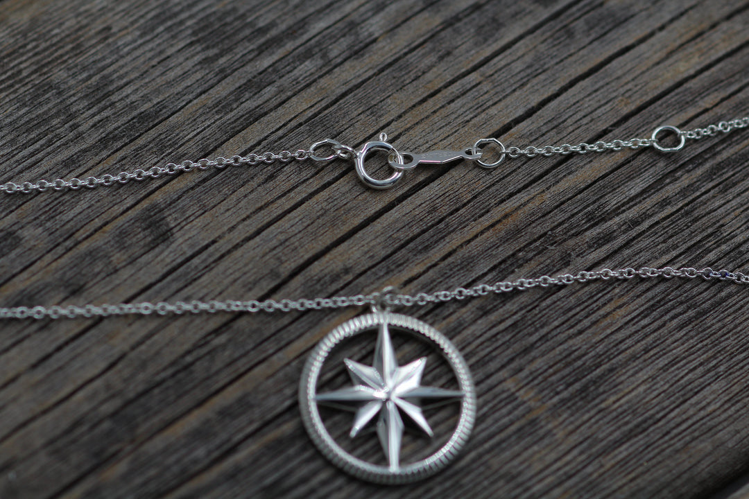 Compass Necklace - Ready To Ship - Compass Pendant - North Star Necklace - Silver Compass Sennin Esko Jewelry Compass Birthday, Compass Gift, Compass Jewelry, Compass Necklace, Compass Pendant, Jewelry, Necklac READY TO SHIP