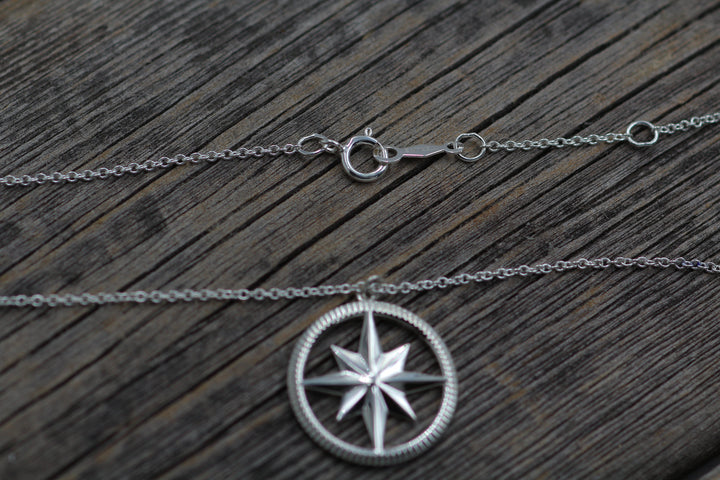 Compass Necklace - Ready To Ship - Compass Pendant - North Star Necklace - Silver Compass Sennin Esko Jewelry Compass Birthday, Compass Gift, Compass Jewelry, Compass Necklace, Compass Pendant, Jewelry, Necklac READY TO SHIP