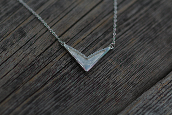 Chevron Necklace - Ready To Ship - Bird Necklace - Wings Necklace - Silver Chevron Sennin Esko Jewelry Adjustable Necklace, Bird Jewelry, Bird Necklace, Bird Pendant, Chevron Jewelry, Chevron Necklace, J READY TO SHIP