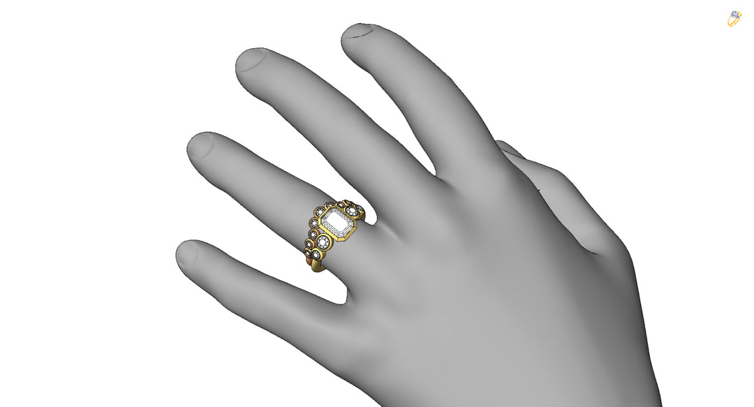 Custom Listing - Moissanite Accent Ring for previous order Sennin Esko Jewelry  Private Listings