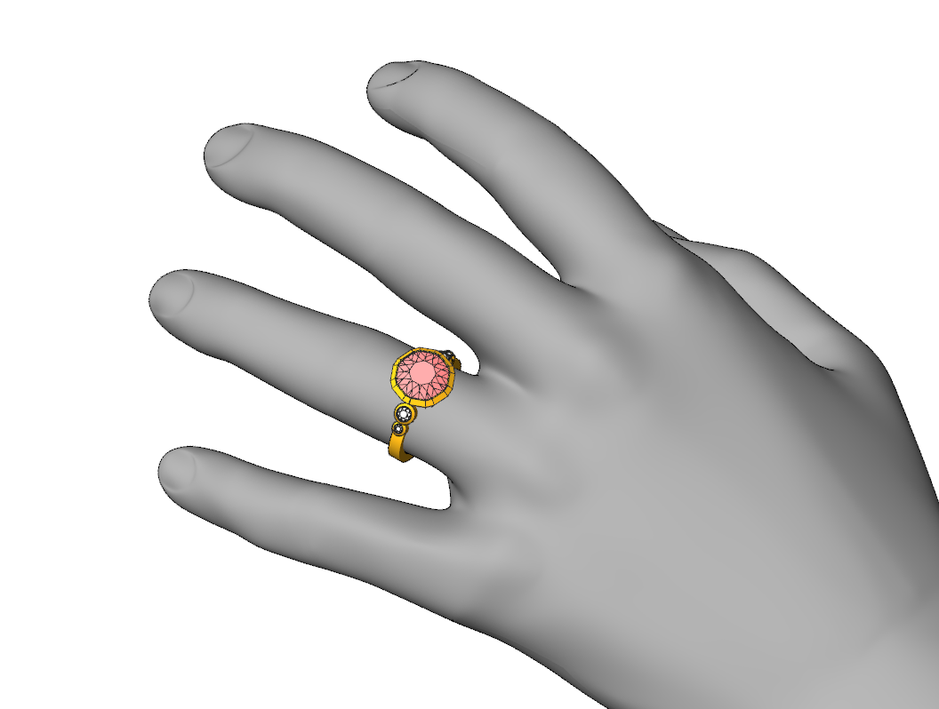 Custom Listing for Jasmine - Pink Tourmaline Multi Bezel Ring Sennin Esko Jewelry  Custom Listing