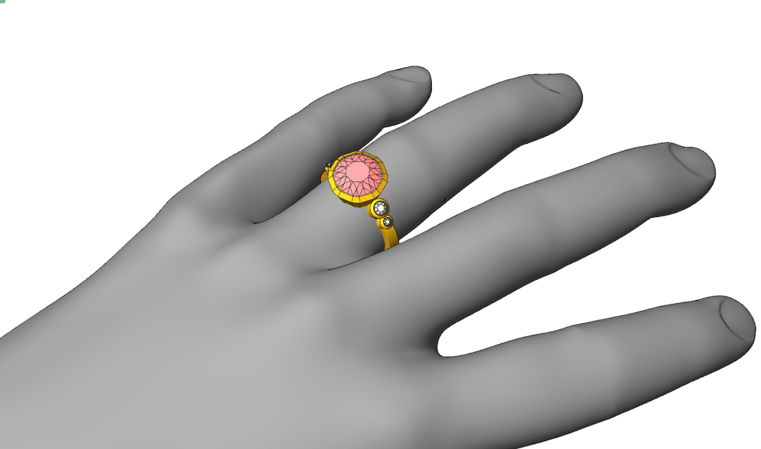 Custom Listing for Jasmine - Pink Tourmaline Multi Bezel Ring Sennin Esko Jewelry  Custom Listing