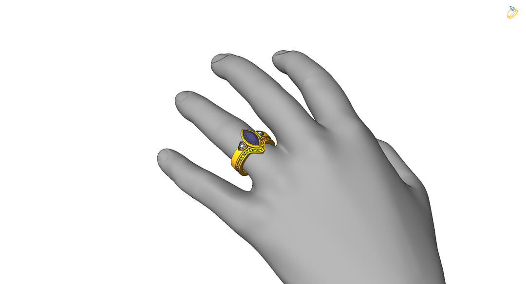 Custom Listing - Payment Plan  - Black Diamond Marquise Leaf Engraved Ring Set Sennin Esko Jewelry  Custom Listing