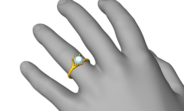 Custom Listing for Brittany - Aquamarine Prong Set Ring Sennin Esko Jewelry  Custom Listing