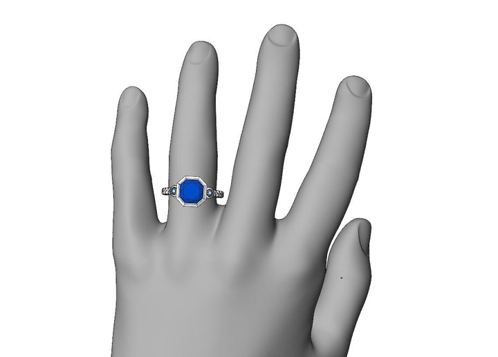 Custom Listing - Tanzanite & Aquamarine Silver Ring Sennin Esko Jewelry  Custom Listing