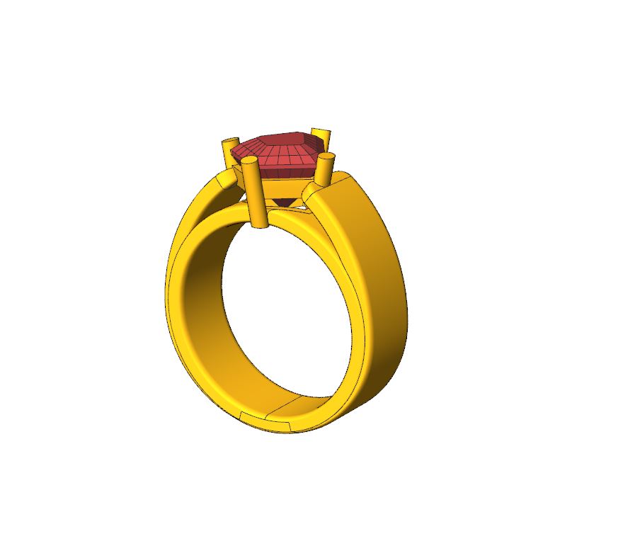 Custom Listing for Jasmine - Rhodolite Garnet Kite & Yellow Gold Ring Sennin Esko Jewelry  Custom Listing