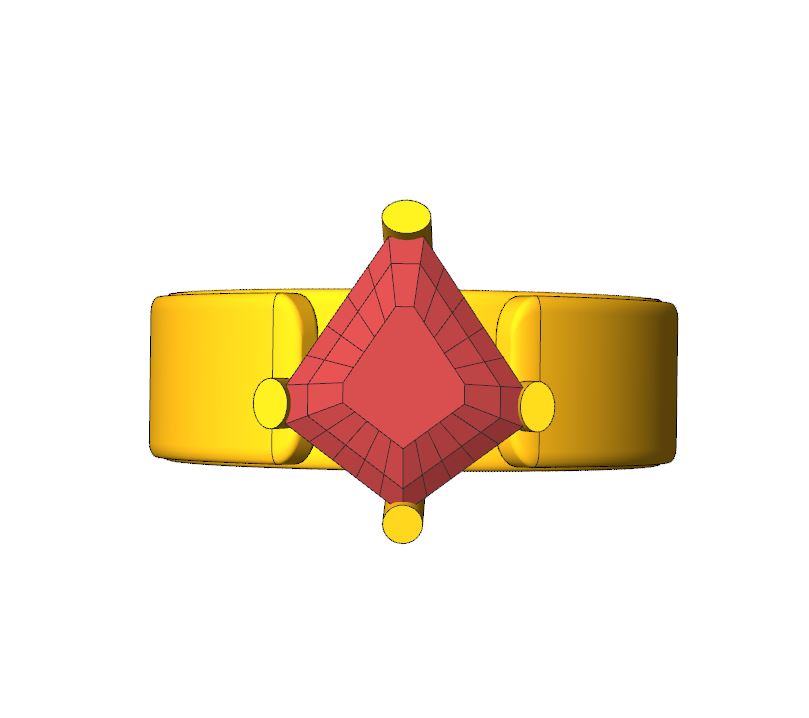 Custom Listing for Jasmine - Rhodolite Garnet Kite & Yellow Gold Ring Sennin Esko Jewelry  Custom Listing